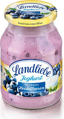 Joghurt mit Heidelbeeren Glas