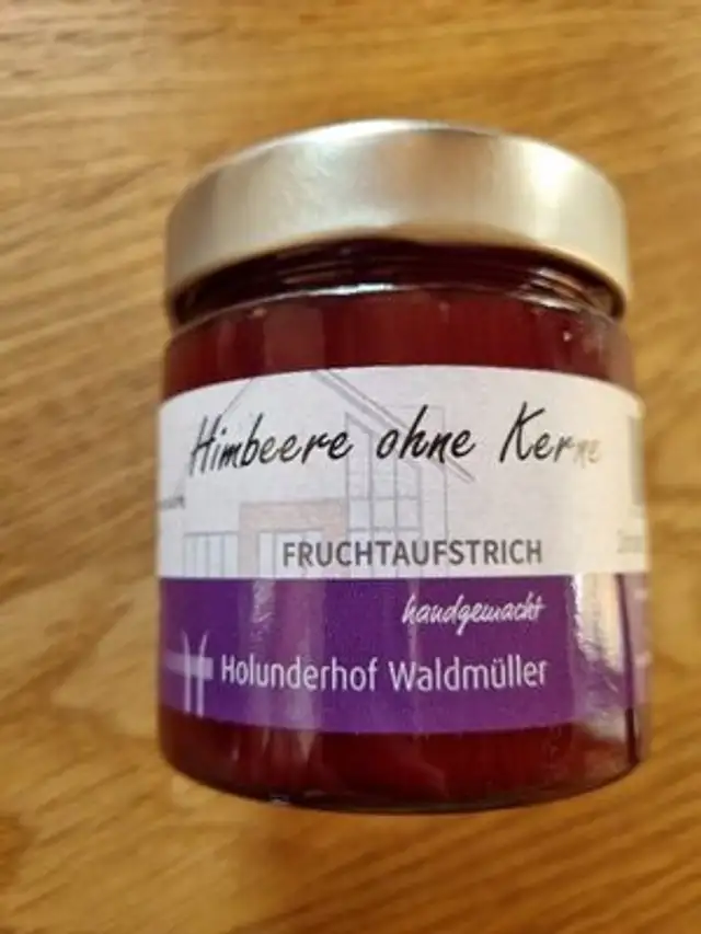 Himbeere ohne Kerne Fruchtaufstrich front packaging