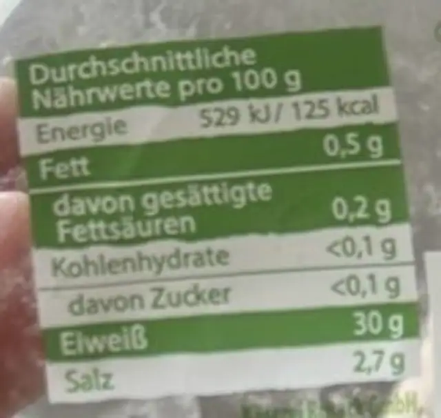 HANDKÄSE nach traditioneller Art nutrition facts table