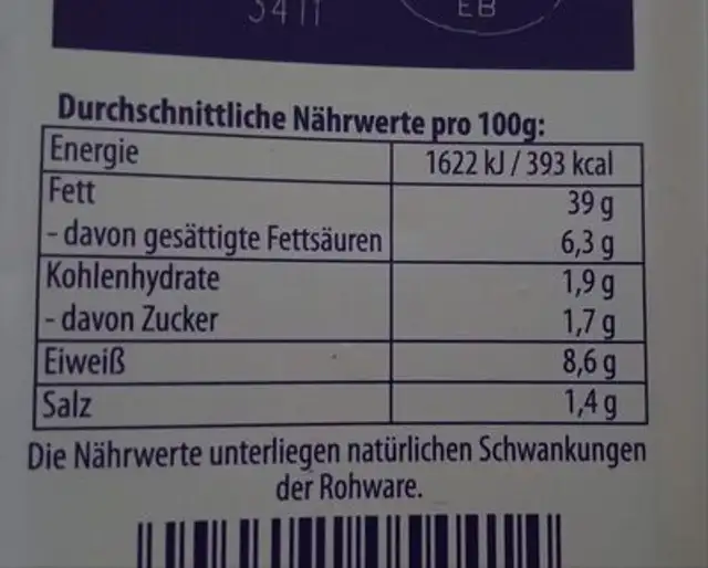 Diverse Fischkonserven nutrition facts table