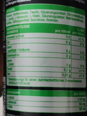 Booster Attack Apple nutrition facts table