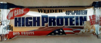 Low Carb High Protein Low Sugar Protein Bar Red Fruits Flavour