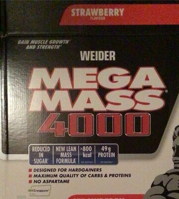 MEGA MASS 4000 front packaging
