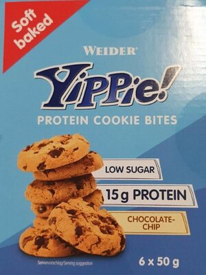 Yippie protein cookies bites front packaging