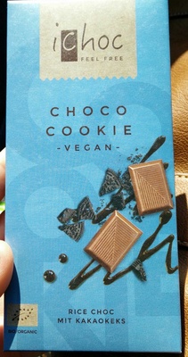Choco cookie vegan rice choc front packaging