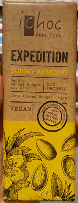 Tumma Suklaa, Manteli-nougat Crisp (sunny Almond) front packaging