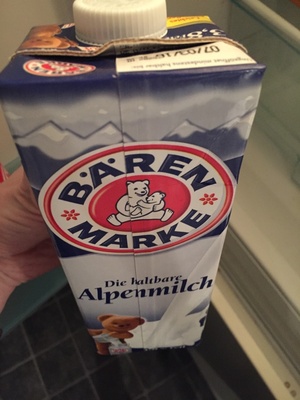 Bären Marke Die haltbare Alpenmilch 3,8% Fett Vollmilch