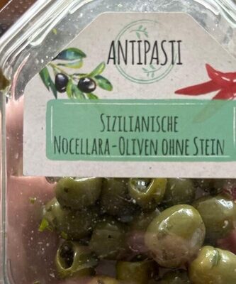 Sizilianische Oliven front packaging