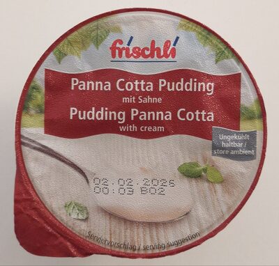 Panna Cotta Pudding mit Sahne