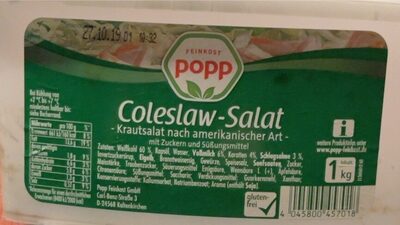Coleslaw-Salat front packaging