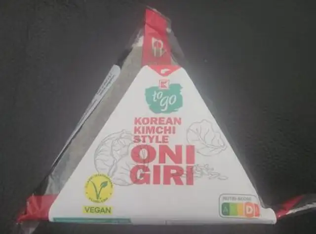 Onigiri korean kimchi style front packaging