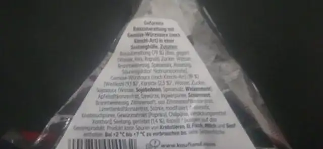 Onigiri korean kimchi style ingredients label