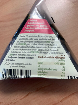 Onigiri Lachs Edamamebohnen von natsu ingredients label