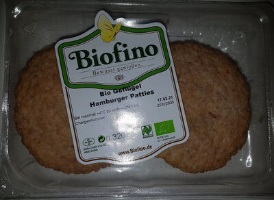 Bio Geflügel Hamburger Patties front packaging