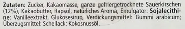 Sauerkirschen ingredients label