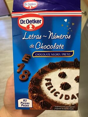 Letras - Números de Chocolate