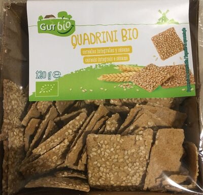 Crakers ecologicos con cereales ibtegrales y sesamo front packaging