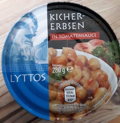 Kichererbsen mit Tomatensauce front packaging