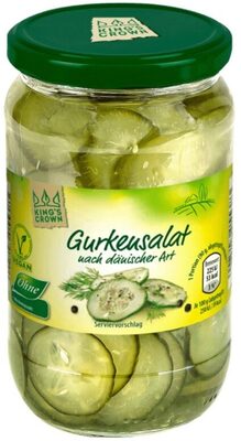 ALDI KING'S CROWN GEMÜSE Gurkensalat nach dänischer Art 670g 1.29€ 1kg 3.58€ front packaging