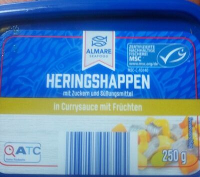 Heringshappen in Currysauce mit Früchten