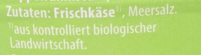 Frischkäse Pur ingredients label