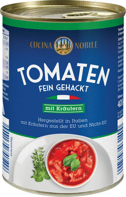 Tomaten fein gehackt mit Kräutern