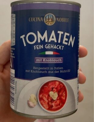 Tomaten fein gehackt front packaging