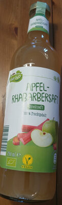 Apfel-Rhabarbersaft front packaging