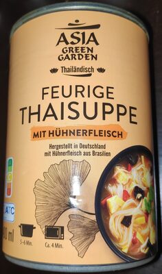 Feurige Thaisuppe mit Hühnerfleisch