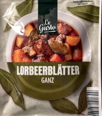 ALDI GEWÜRZ LE GUSTO Lorbeerblätter Ganz ideal für Braten Soßen Suppen oder Fischgerichte 0.69€ 7.5-g-Beutel 1kg 92.00€