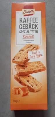 Kaffe Gebäck Spezialitäten Karamell front packaging