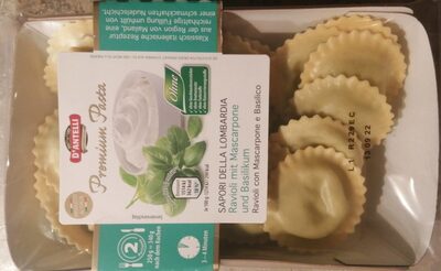 Ravioli mit Mascarpone und Basilicum front packaging