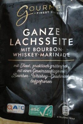 Ganze Lachsseite mit Bourbon-Whiskey-Marinade