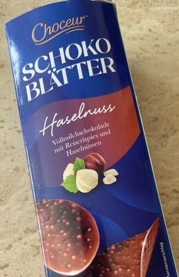 Schokoblätter - Haselnuss front packaging