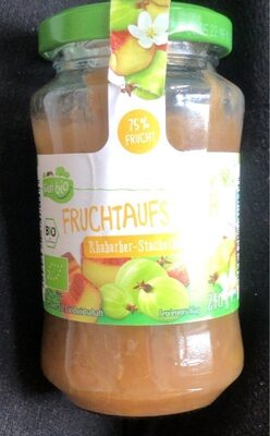 Fruchtaufstrich Rhabarber-Stachelbeere front packaging