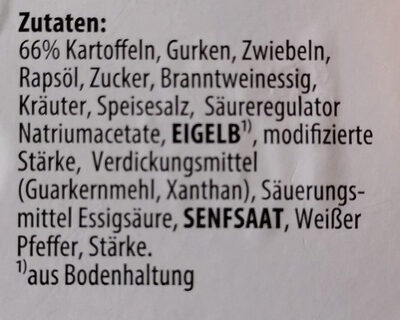 Der Spreewalder Kartoffelsalat ingredients label
