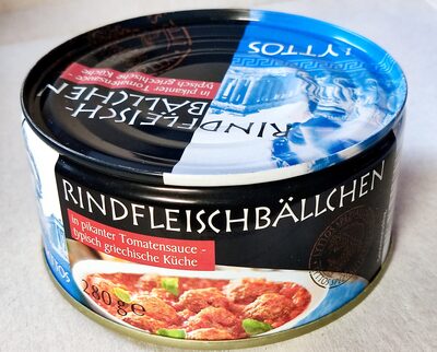 Mediterrane Beilagen - Rindfleischbällchen in Sauce front packaging
