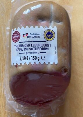 Thüringer Leberwurst fein, im Naturdarm