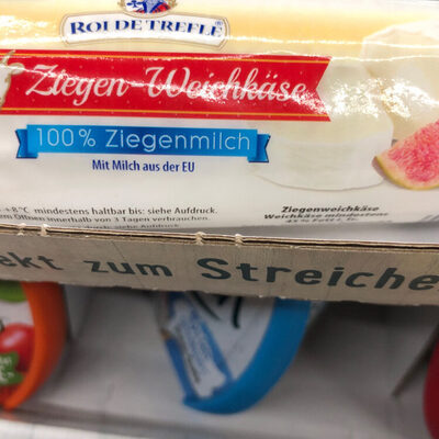 Ziegen-Weichkäse 45 % Fett front packaging