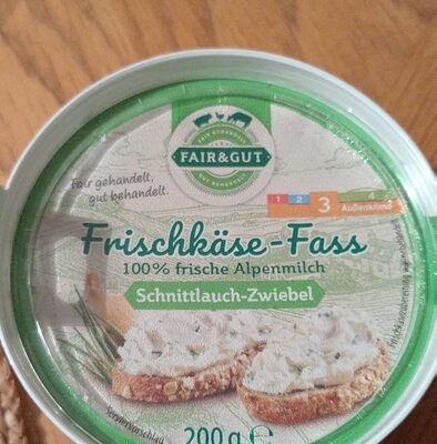 Frischkäse-Fass Schnittlauch-Zwiebel