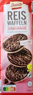Reiswaffel Zartbitterschokolade front packaging
