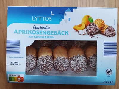 Griechisches Aprikosengebäck mit Kokosraspeln