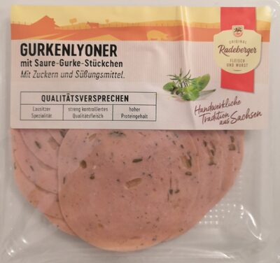 Gurkenlyoner mit Zuckern und Süßungsmittel