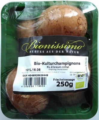 Bio-Kulturchampignons Kl. 2 braun mittel