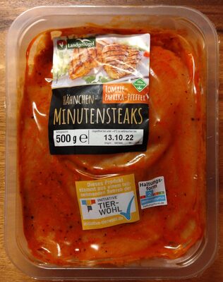 Hähnchen-Minutensteaks Tomaten-Paprika-Pfeffer