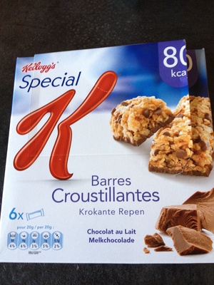 Barres croustillantes au chocolat au lait
