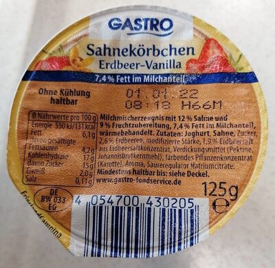 Sahnekörbchen Erdbeer-Vanilla