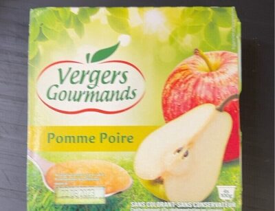 Compotes pomme poire front packaging