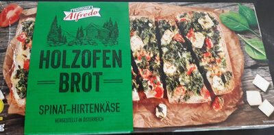 Holzofen Brot Spinat-Hirtenkäse