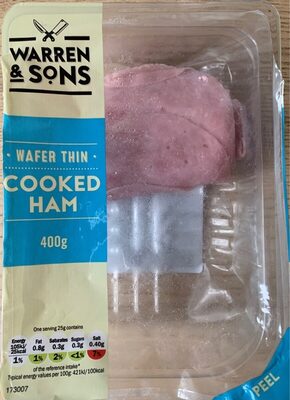Cooked ham front packaging